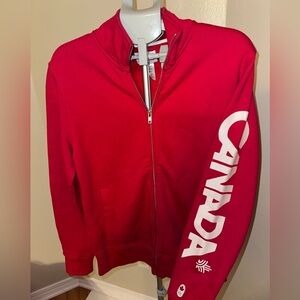 HBC Team Canada Olympic Jacket Men’s S Red Full Zip Maple Leaf
